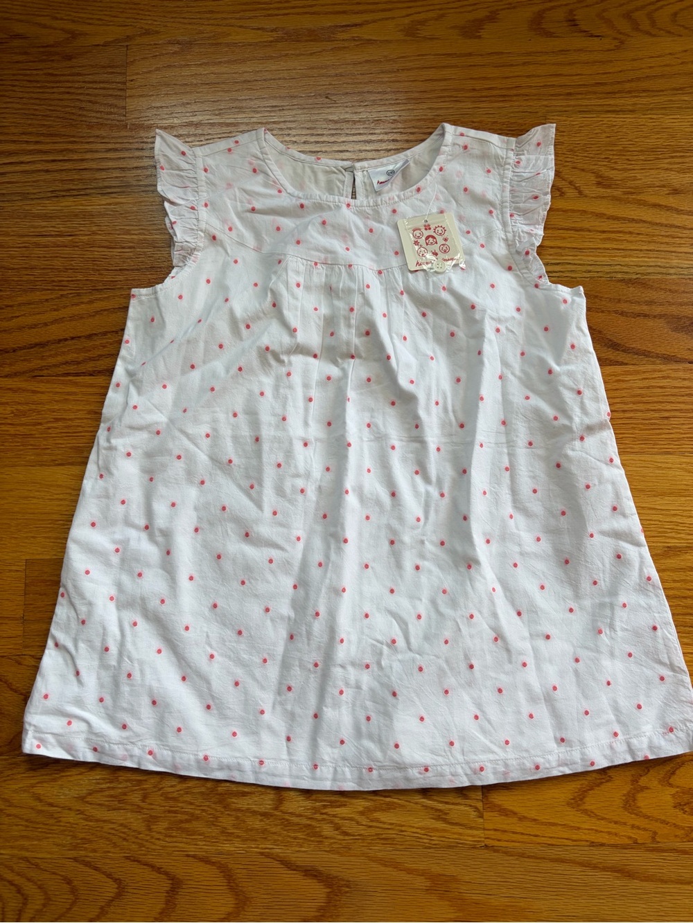 Hanna Andersson white with pink polka dot top size 150cm / US size 12